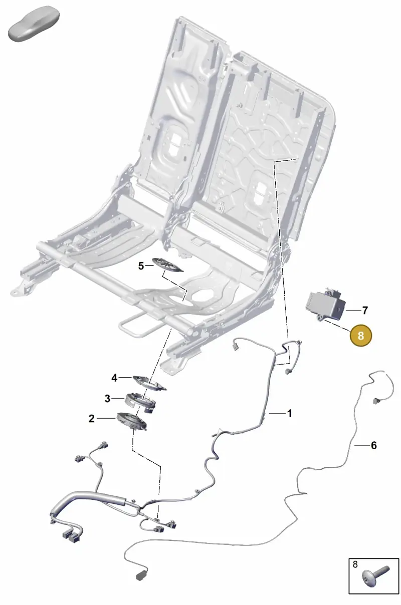N90732102 — Porsche Cayenne Hybrid Coupe (2023-) diagram p60818500, position 8