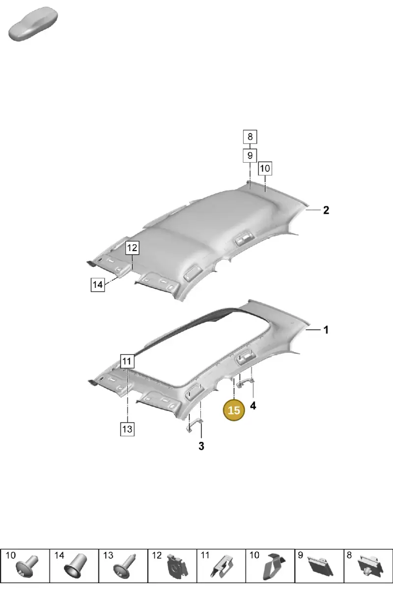N90737803 — Porsche Taycan Sport Turismo (2023-) diagram p64807310, position 15