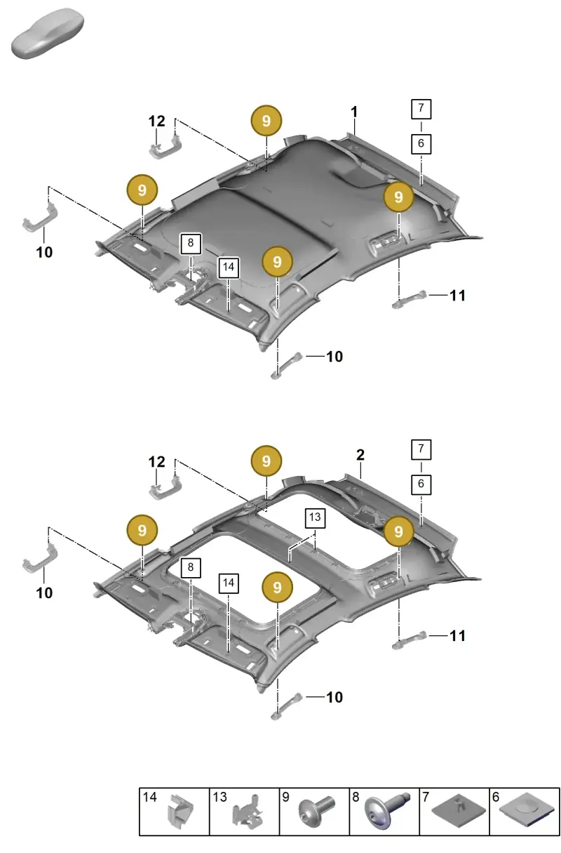 N90737803 — Porsche Panamera (2023-) diagram p62807300, position 9