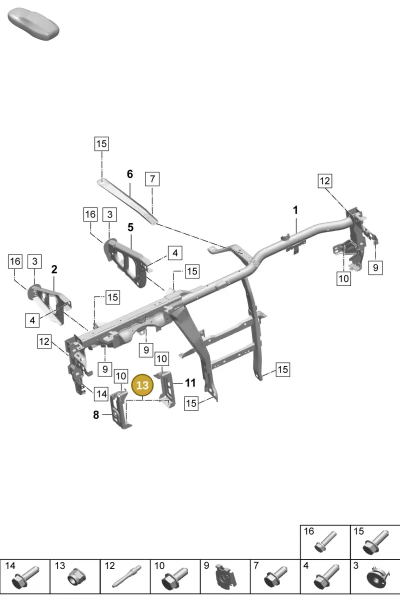 N90761103 — Porsche Macan 4 (2024-) diagram p61809150, position 13