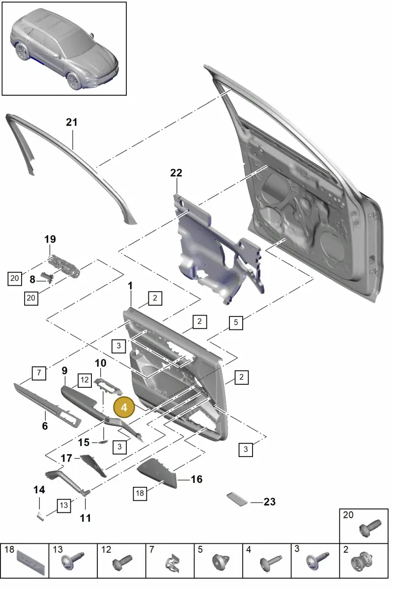 N90775801 — Porsche Cayenne Diesel V6 (2017-2023) diagram p51808000, position 4