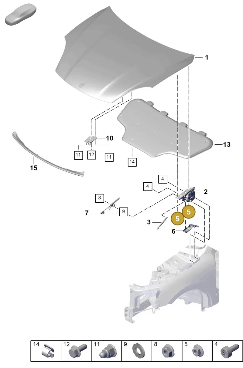 N90798808 — Porsche Cayenne Hybrid Coupe (2023-) diagram p60803000, position 5