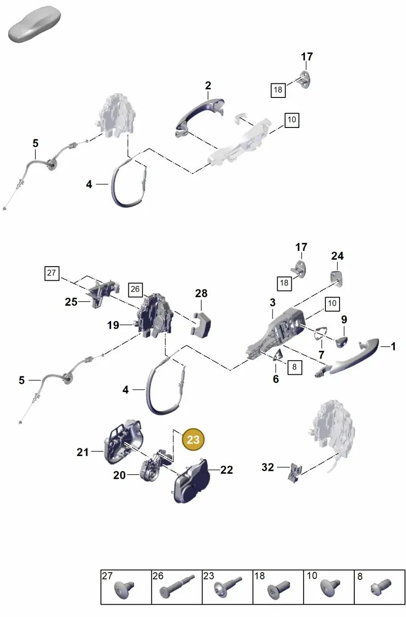 N90817003 — Porsche Panamera (2023-) diagram p62804200, position 23