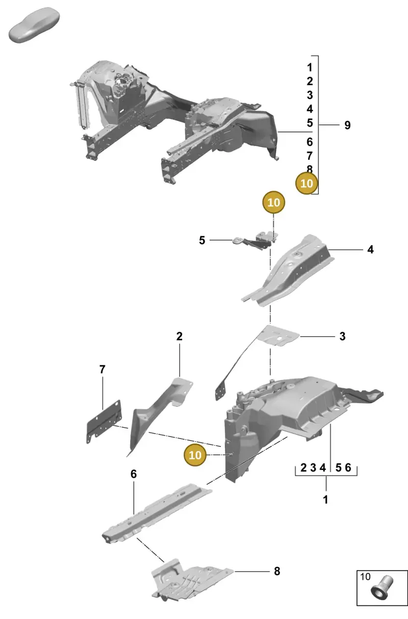 N90817302 — Porsche Macan 4 (2024-) diagram p61801110, position 10