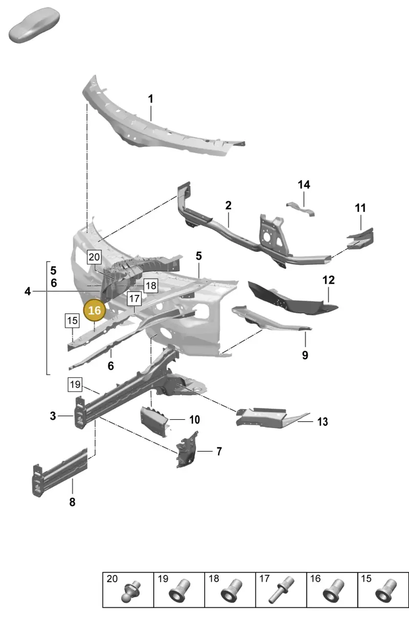 N90817302 — Porsche Taycan Sport Turismo (2023-) diagram p64801110, position 16