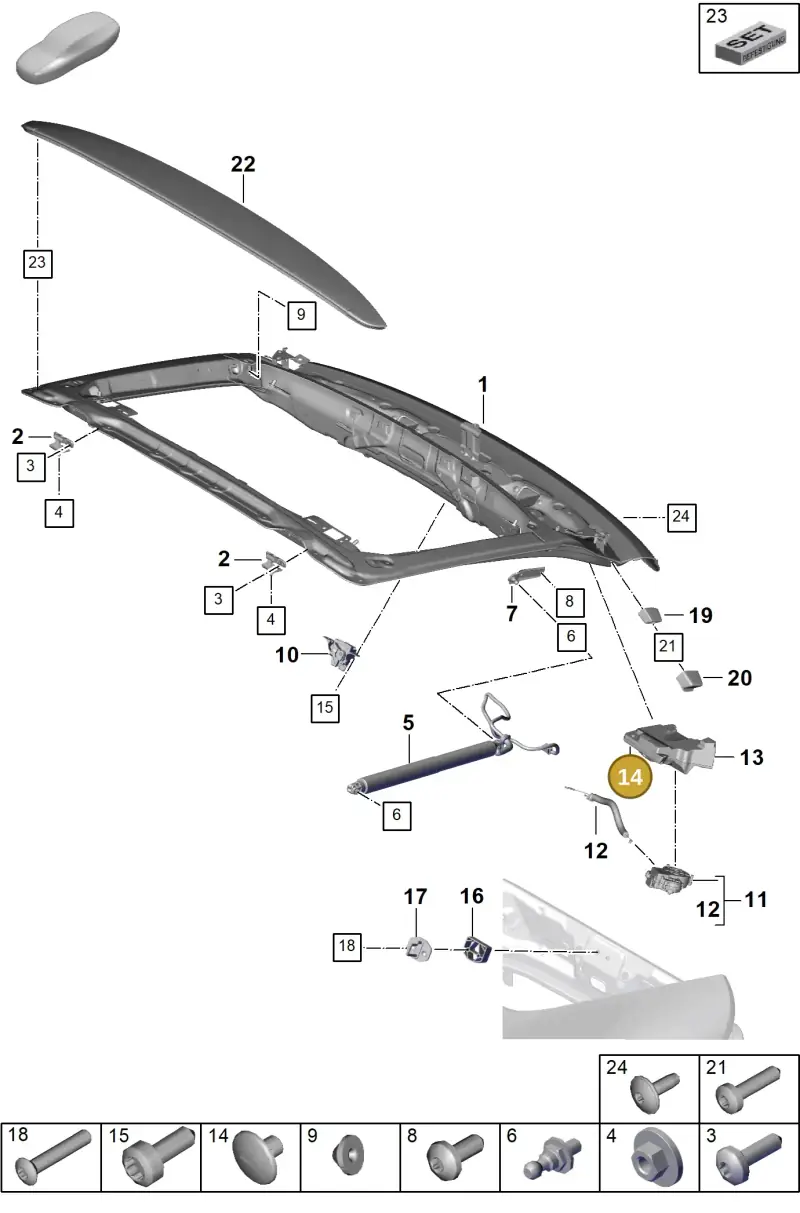 N90871301 — Porsche Panamera (2023-) diagram p62803100, position 14