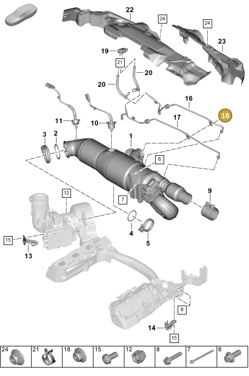 N90887703 — Porsche 992 Carrera Coupe (2024-) diagram p63202210, position 18