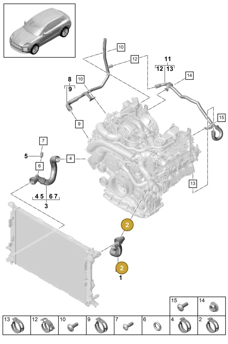 N90926501 — Porsche Macan R4 TFSI (2018-) diagram p52105300, position 2