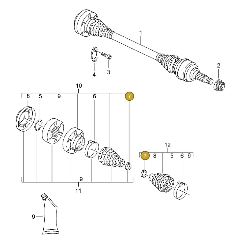 N90934201 — Porsche Cayenne (2002-2006) diagram p24501010, position 7