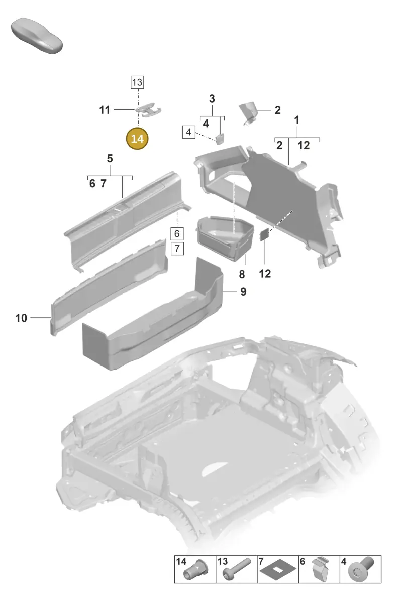 N90959602 — Porsche Taycan Sport Turismo (2023-) diagram p56807500, position 14