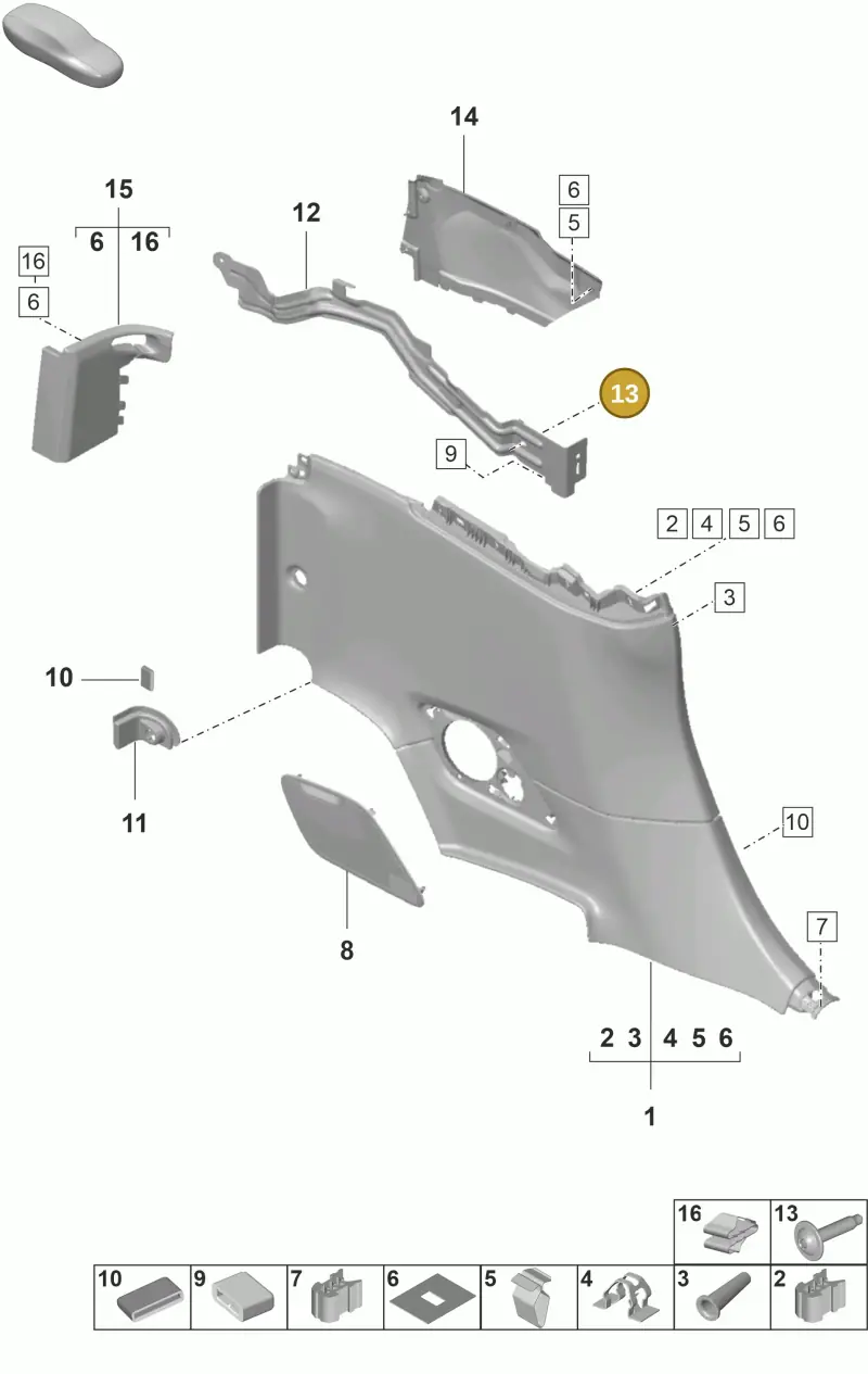 N90969901 — Porsche 992 Carrera Coupe (2024-) diagram p53807320, position 13