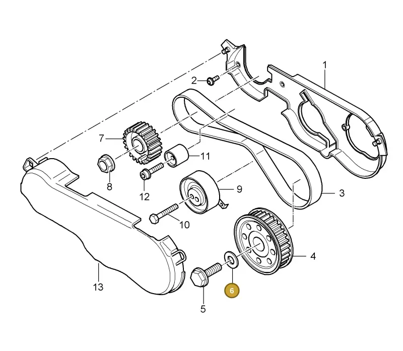 N90971702 — Porsche Cayenne (2007-2010) diagram p31103030, position 6