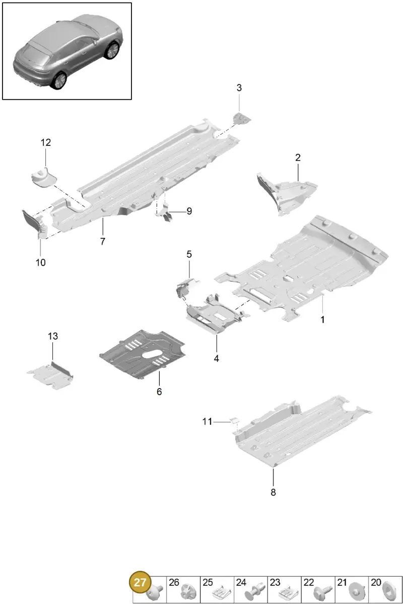 N90985501 — Porsche Macan R4 TFSI (2018-) diagram p52801700, position 27