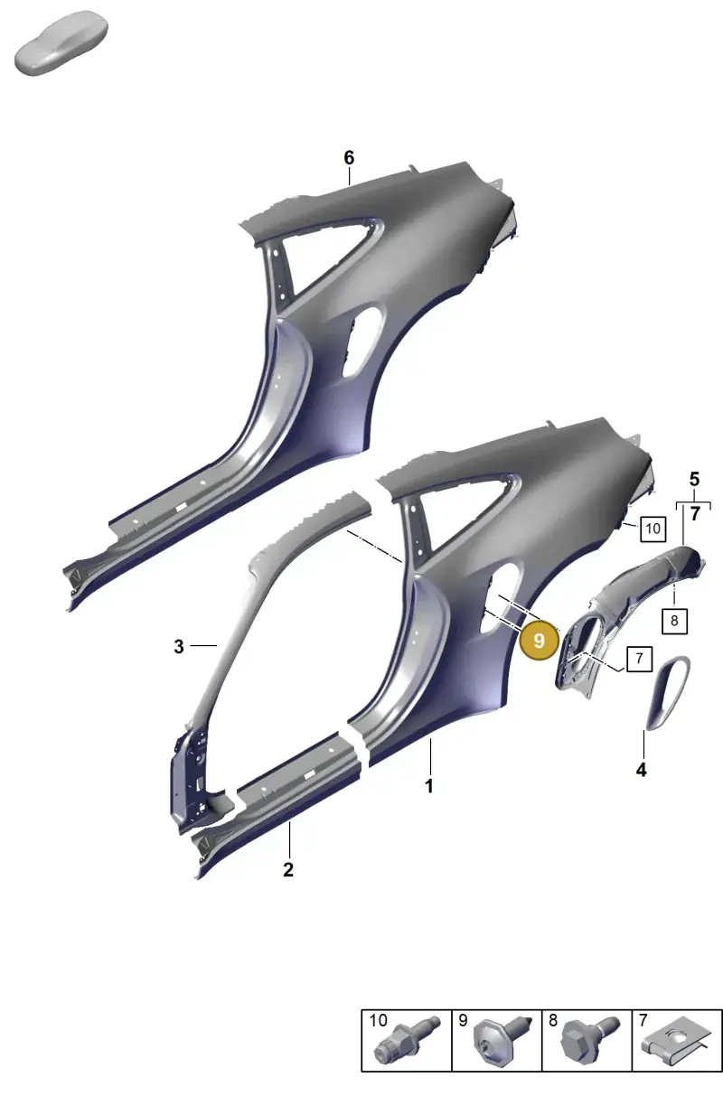 N90986802 — Porsche GT3 RS (2021-) diagram p57801550, position 9