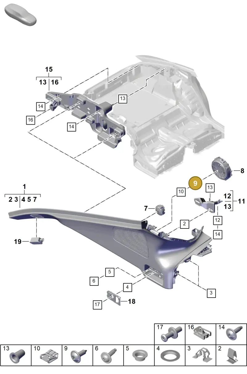 N90986802 — Porsche Panamera (2023-) diagram p62807400, position 9