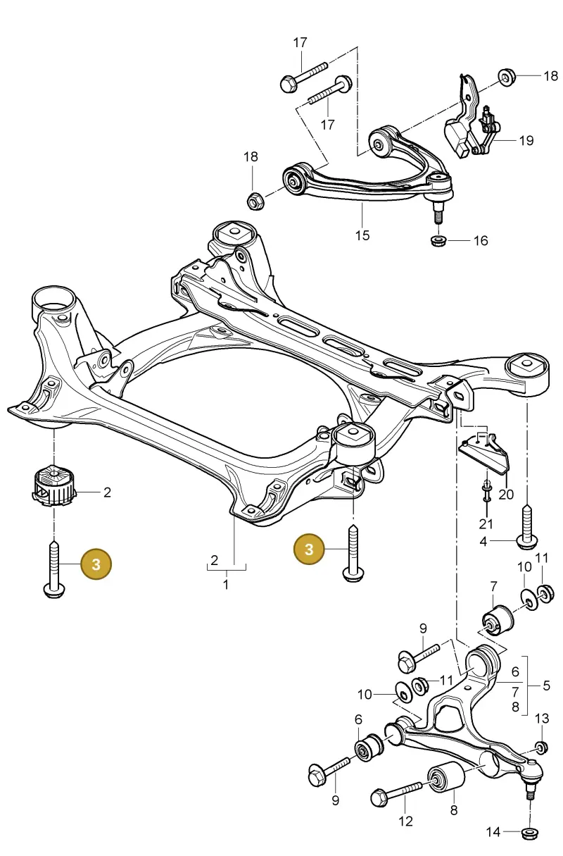 N90998702 — Porsche Cayenne (2007-2010) diagram p31401000, position 3