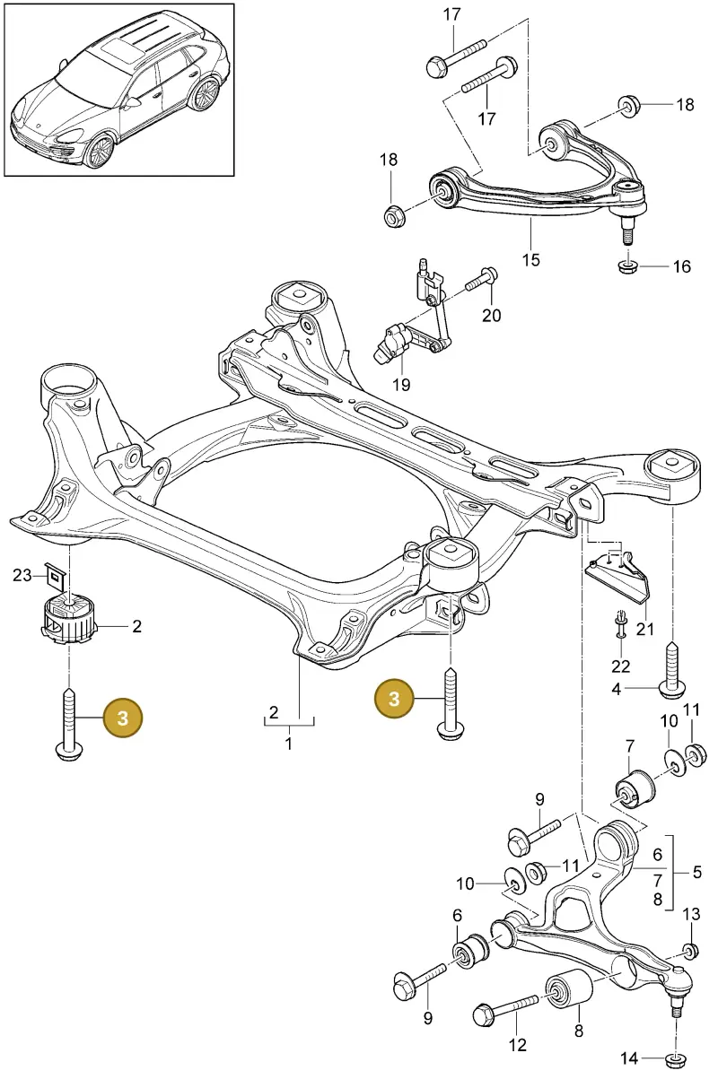 N90998702 — Porsche Cayenne (2010-2018) diagram p37401000, position 3
