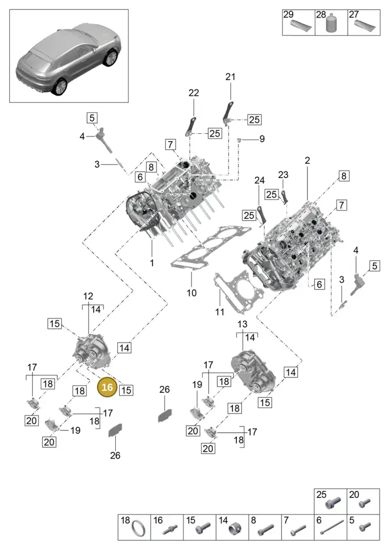 N91004802 — Porsche Macan R4 TFSI (2018-) diagram p52000006, position 16