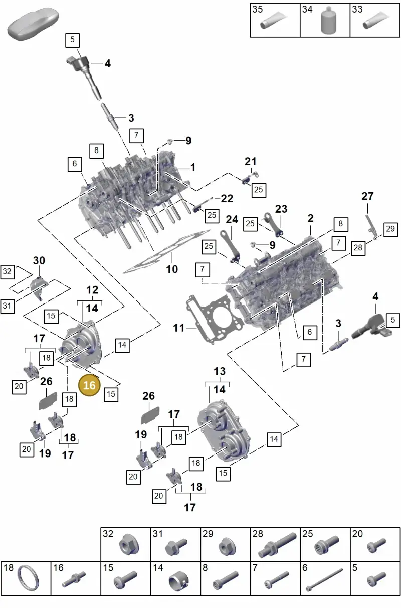 N91004802 — Porsche Cayenne Hybrid Coupe (2023-) diagram p60103010, position 16