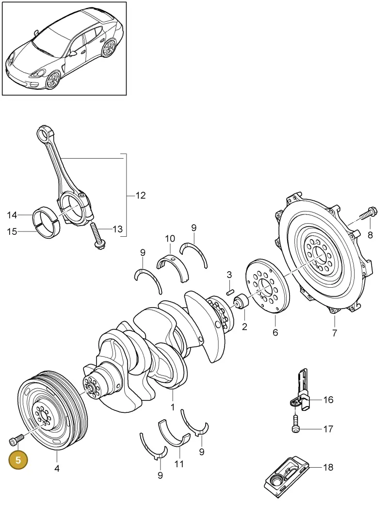 N91005902 — Porsche Panamera (2009-2016) diagram p35102015, position 5