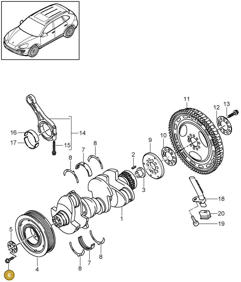 N91005902 — Porsche Cayenne (2010-2018) diagram p37102020, position 6