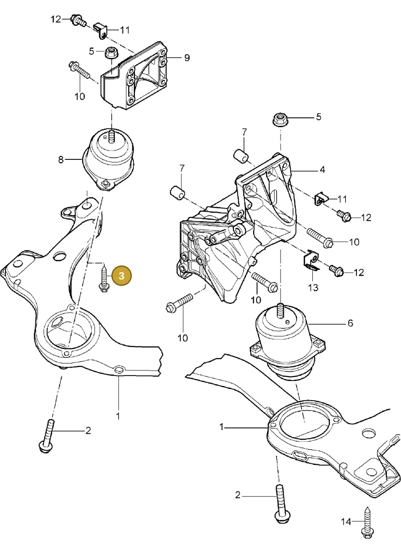 N91014402 — Porsche Cayenne (2002-2006) diagram p24109005, position 3
