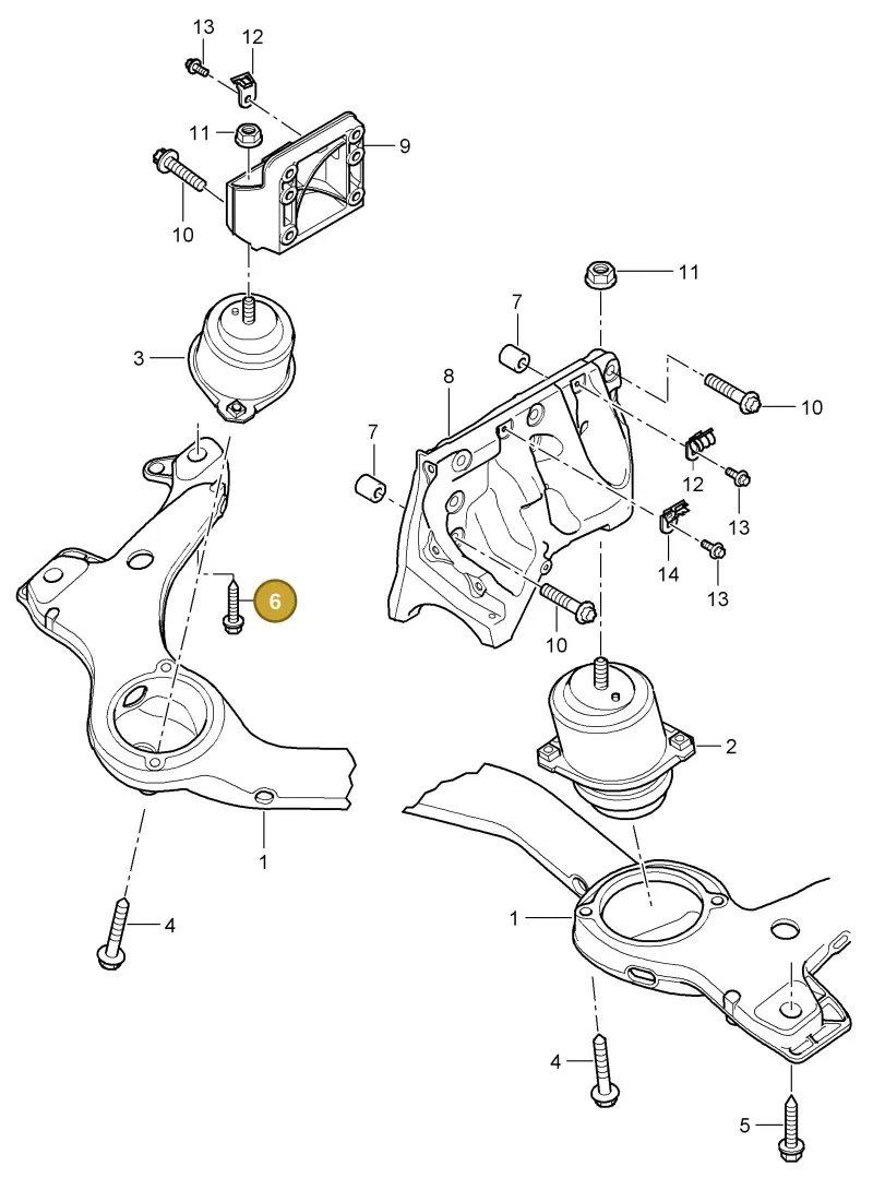 N91014402 — Porsche Cayenne (2007-2010) diagram p31109005, position 6