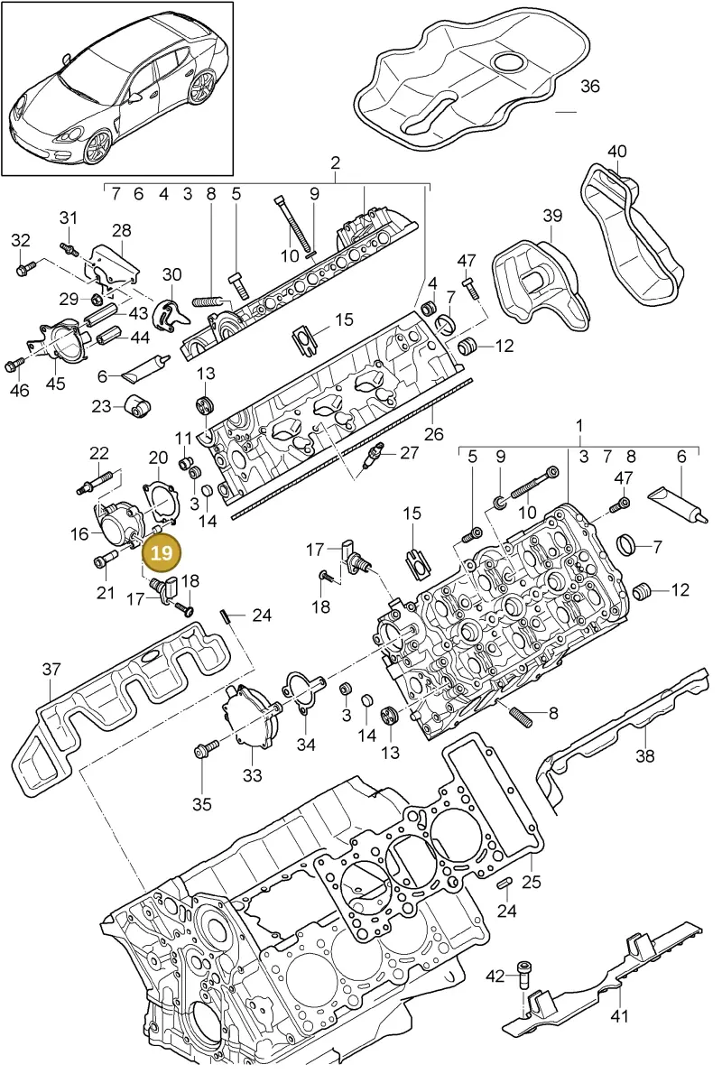 N91020801 — Porsche Panamera (2009-2016) diagram p35103007, position 19