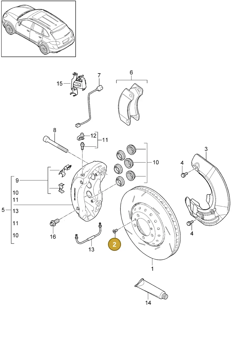 N91028202 — Porsche Cayenne (2010-2018) diagram p37602000, position 2