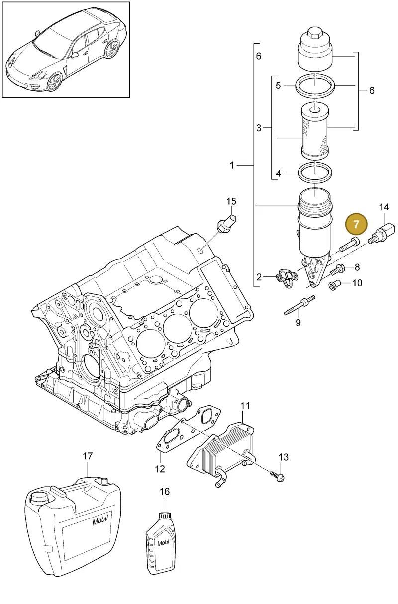 N91052802 — Porsche Panamera (2009-2016) diagram p35104075, position 7