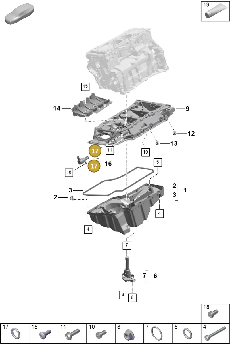 N91056801 — Porsche Cayenne Hybrid Coupe (2023-) diagram p60104100, position 17
