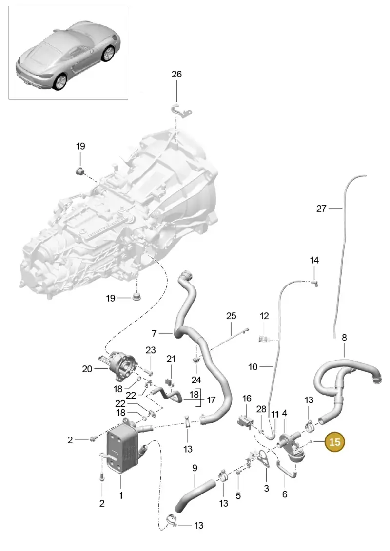 N91068201 — Porsche Cayman (2016-) diagram p50302020, position 15