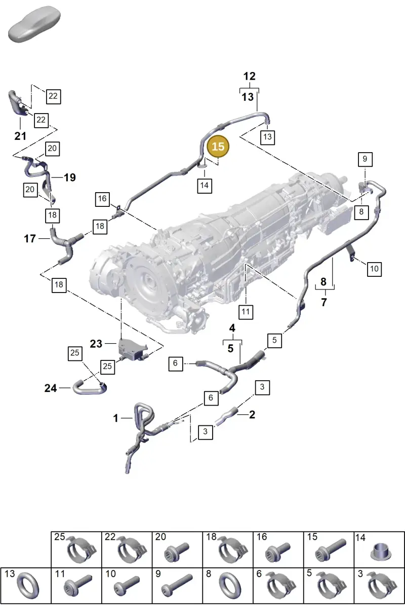 N91070001 — Porsche Cayenne Hybrid Coupe (2023-) diagram p60105388, position 15