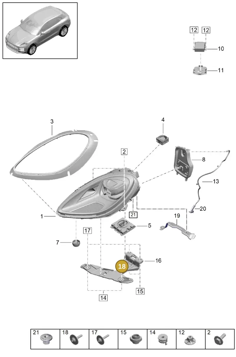 N91070201 — Porsche Macan R4 TFSI (2018-) diagram p52000001, position 18