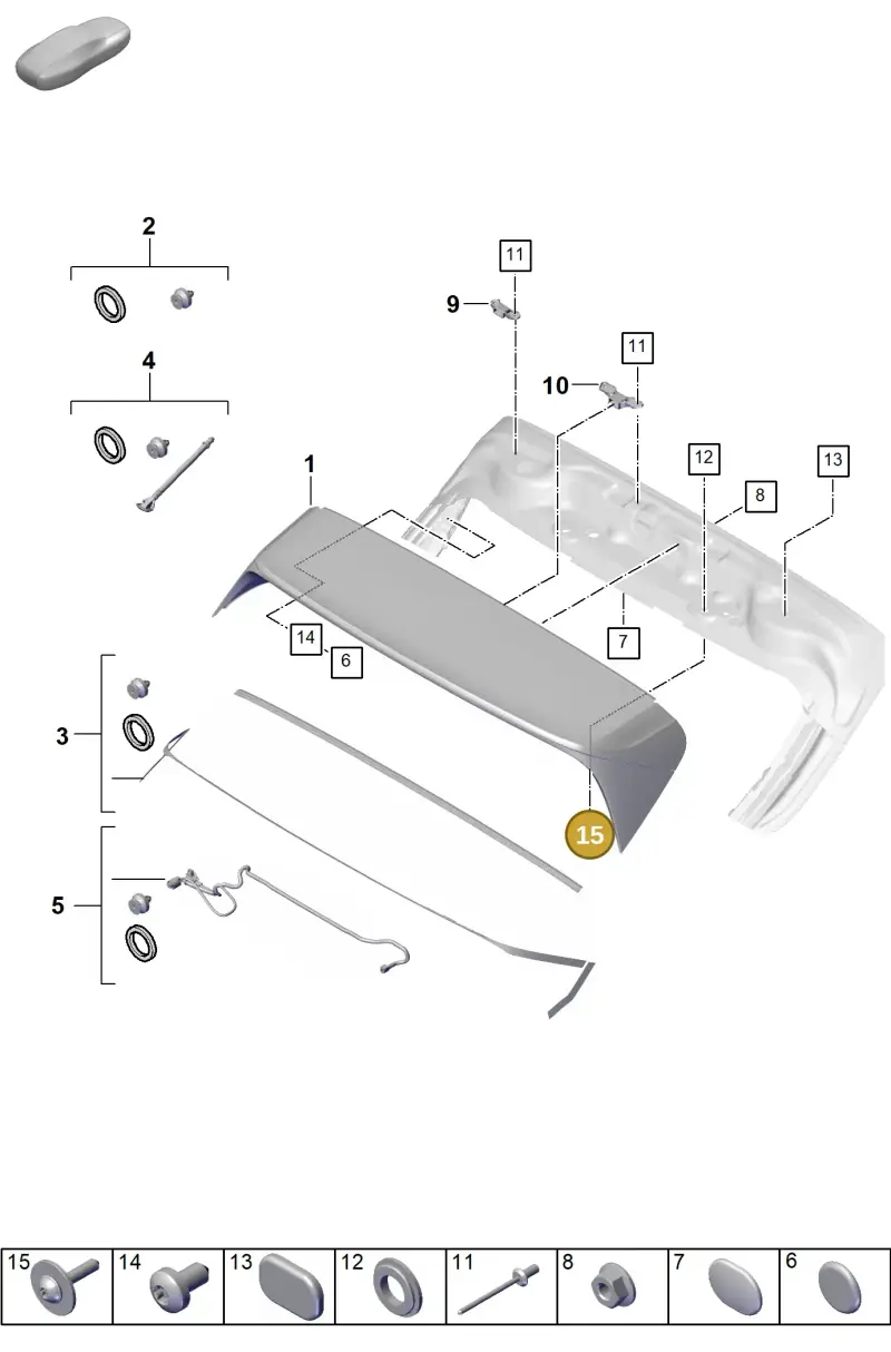 N91070201 — Porsche Cayenne Hybrid Coupe (2023-) diagram p60803150, position 15