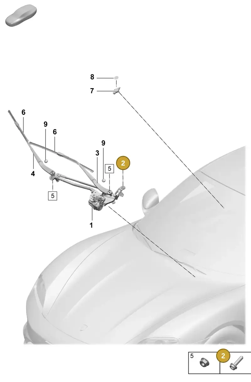 N91070201 — Porsche Taycan Sport Turismo (2023-) diagram p64906000, position 2