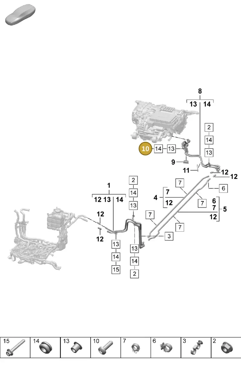 N91071702 — Porsche Taycan Sport Turismo (2023-) diagram p64155070, position 10