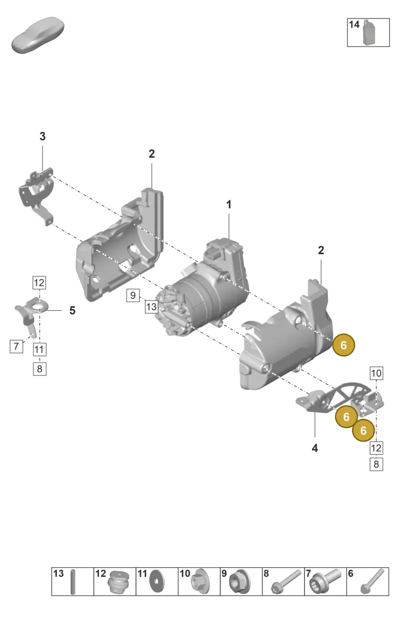 N91071801 — Porsche Taycan Sport Turismo (2019-2024) diagram p56814200, position 6
