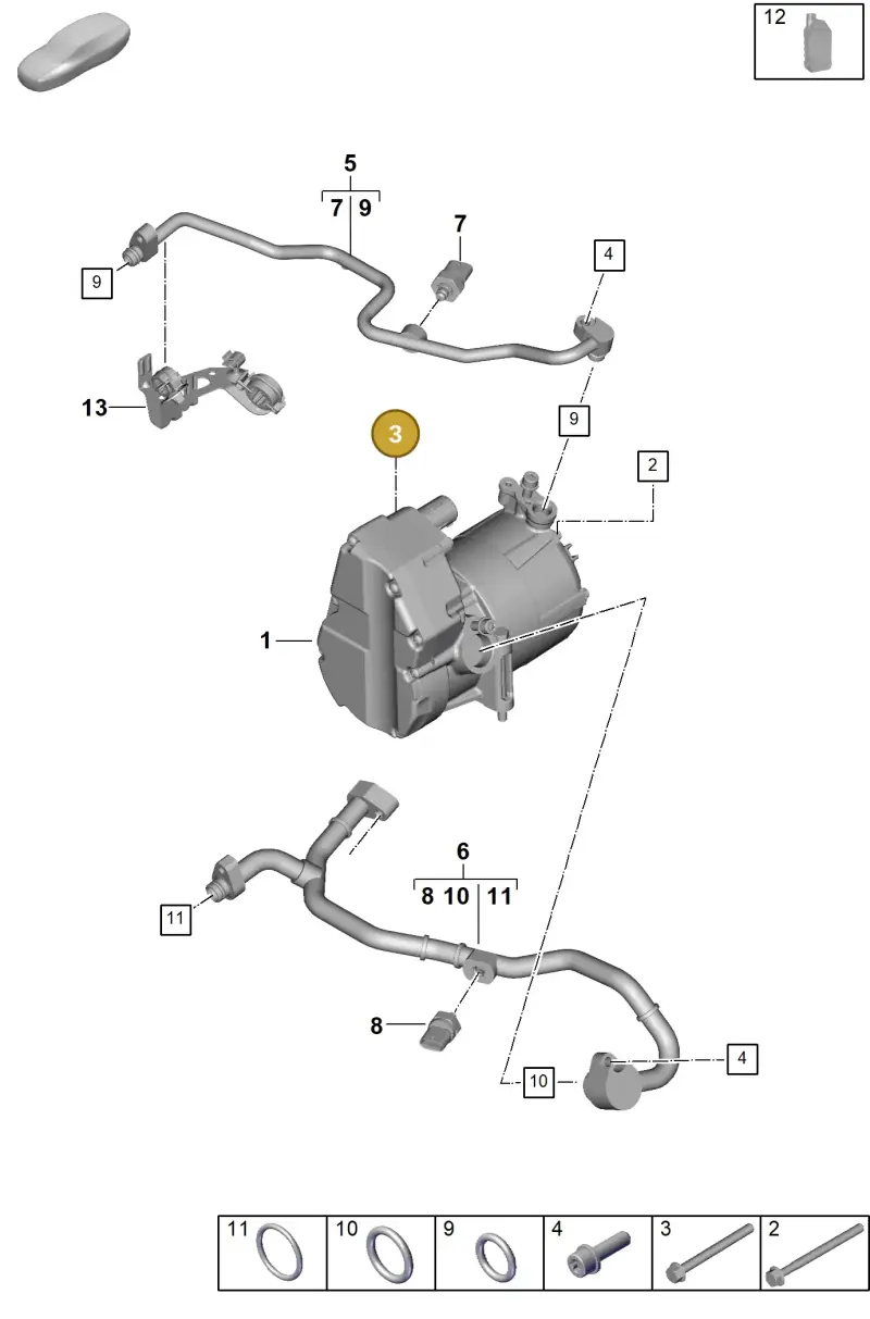 N91071801 — Porsche 992 Carrera Coupe (2024-) diagram p63814100, position 3