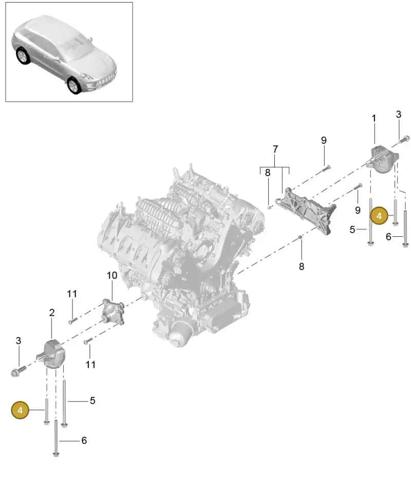 N91073402 — Porsche Macan GTS (2013-2018) diagram p44109010, position 4