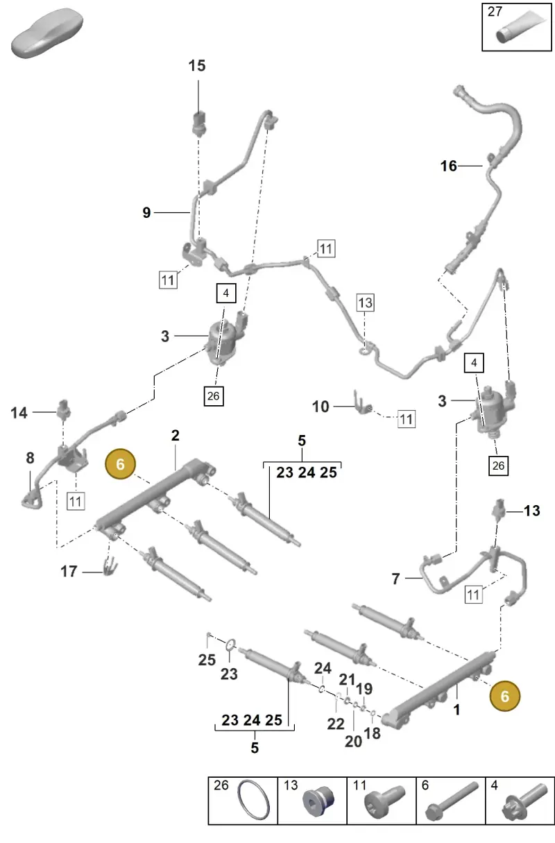N91073402 — Porsche 992 Carrera 4 GTS (2018-2024) diagram p53107000, position 6