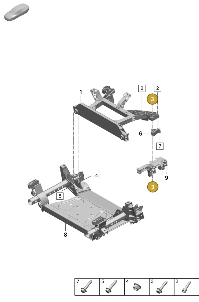 N91073402 — Porsche Taycan Sport Turismo (2023-) diagram p64401010, position 3
