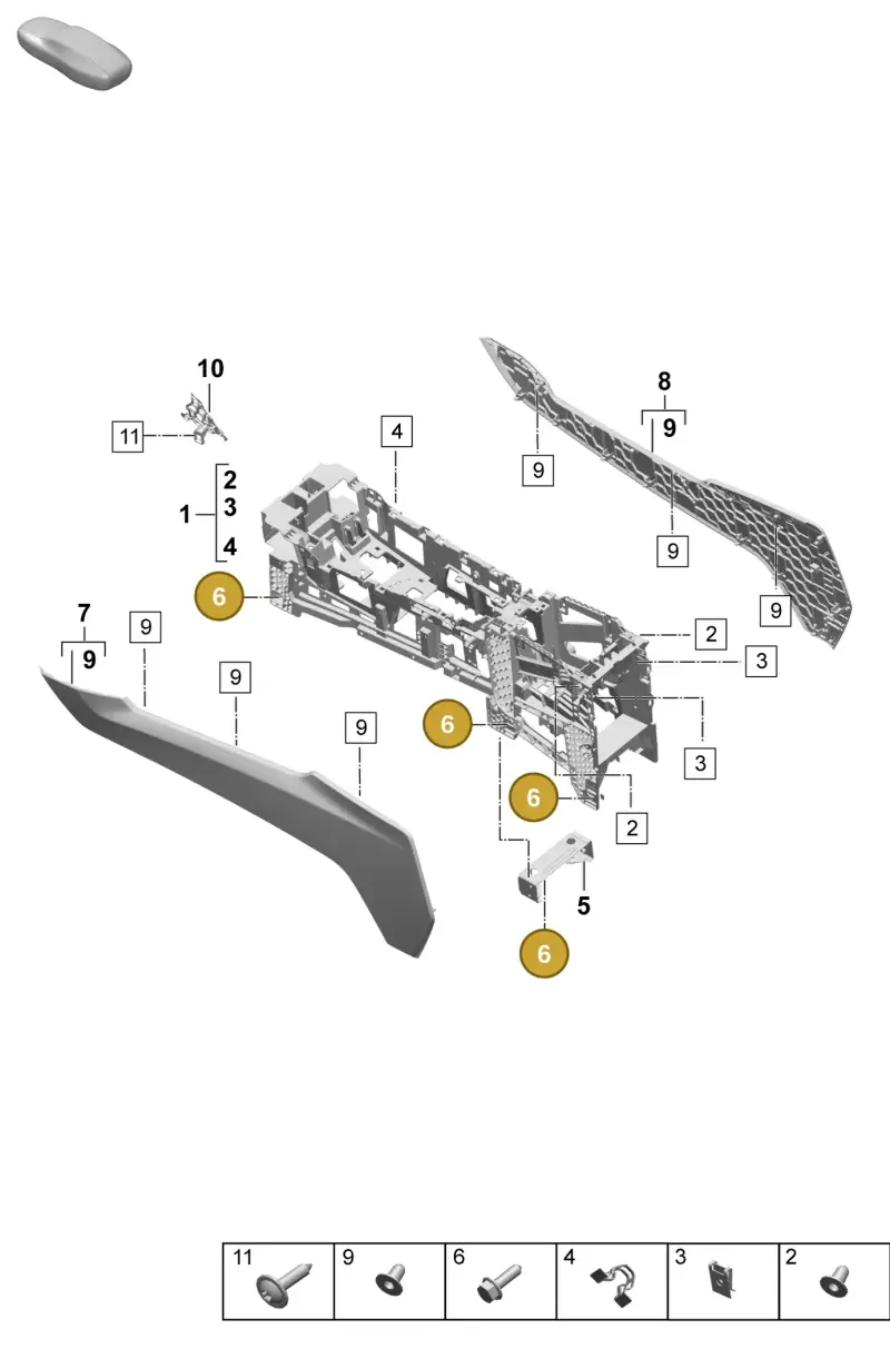 N91079901 — Porsche Macan 4 (2024-) diagram p61809200, position 6