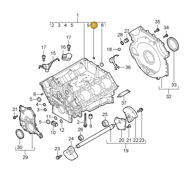 N91081801 — Porsche Cayenne (2007-2010) diagram p31101050, position 7