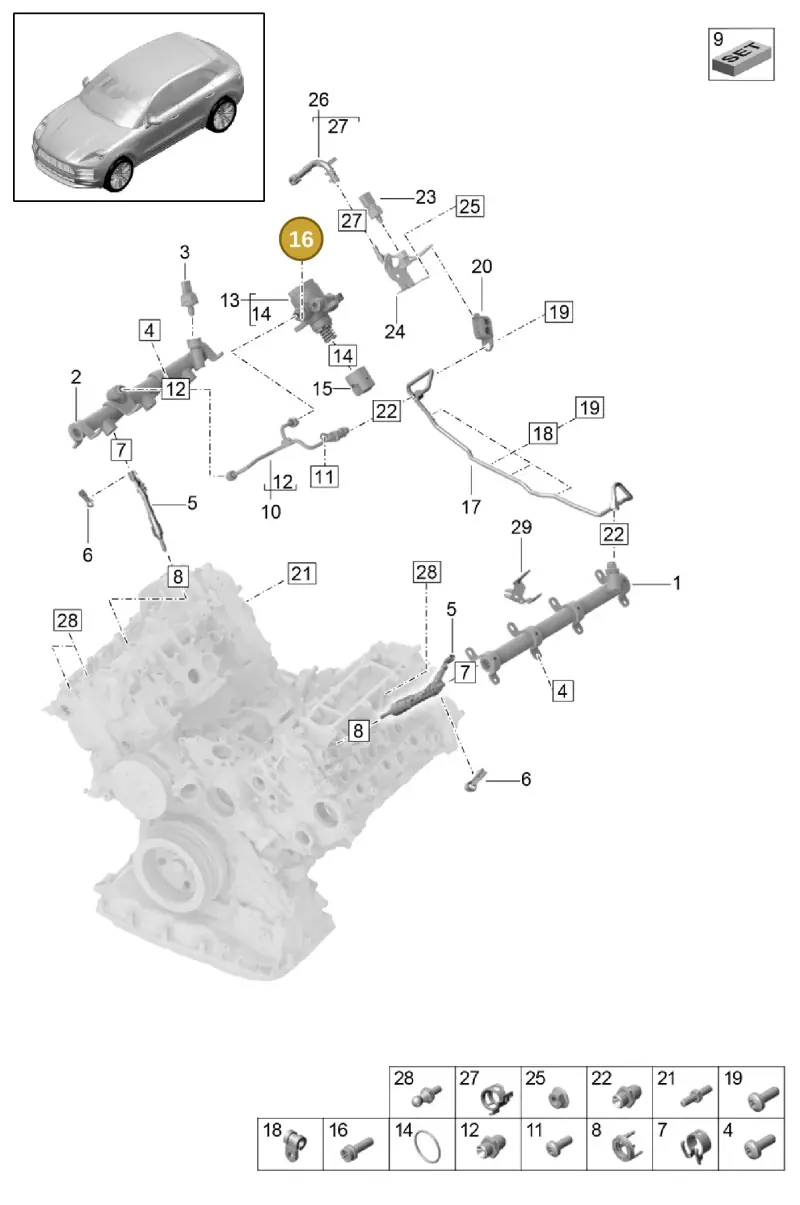 N91084201 — Porsche Macan R4 TFSI (2018-) diagram p52000018, position 16