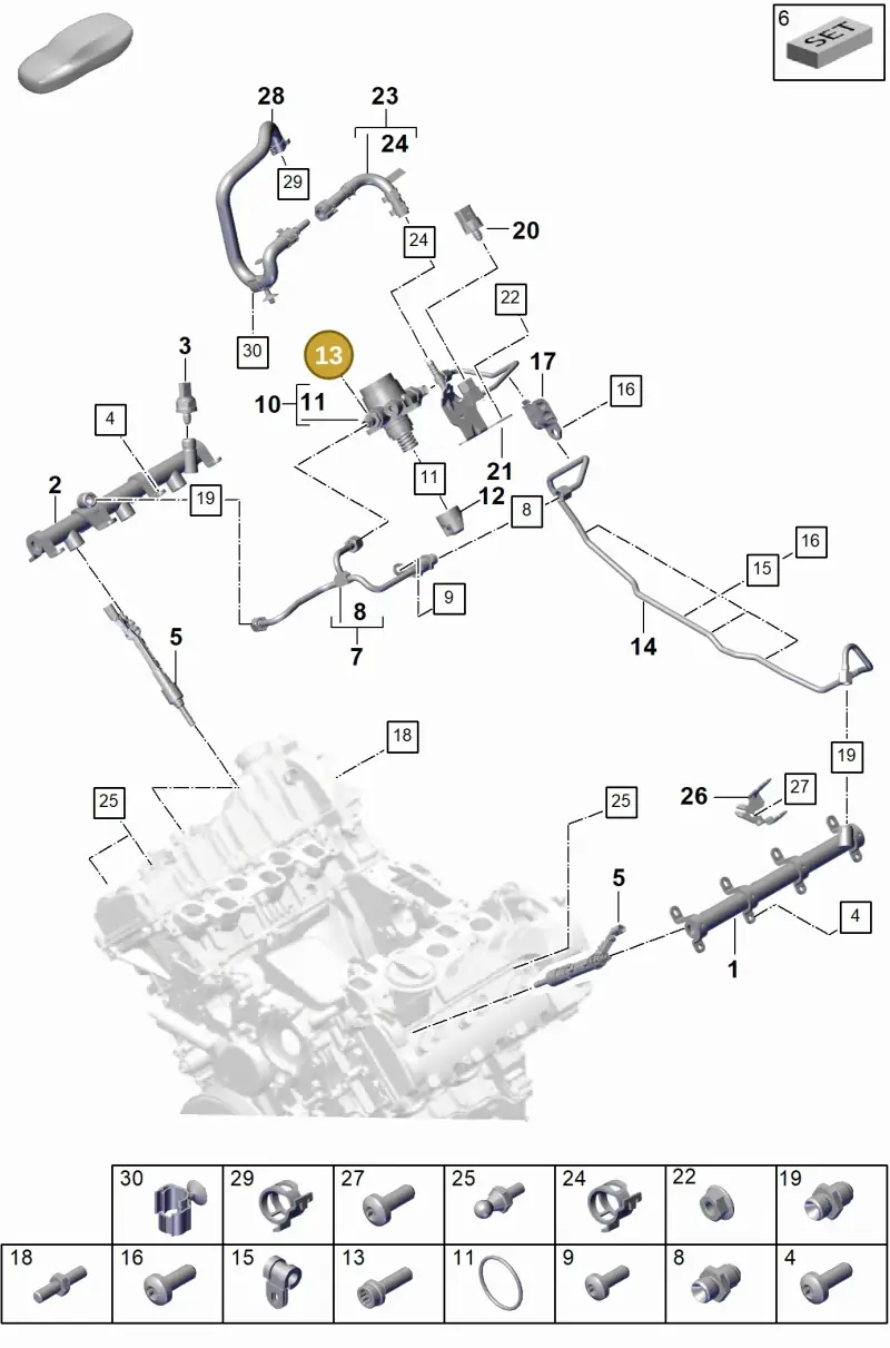 N91084201 — Porsche Cayenne Hybrid Coupe (2023-) diagram p60107010, position 13