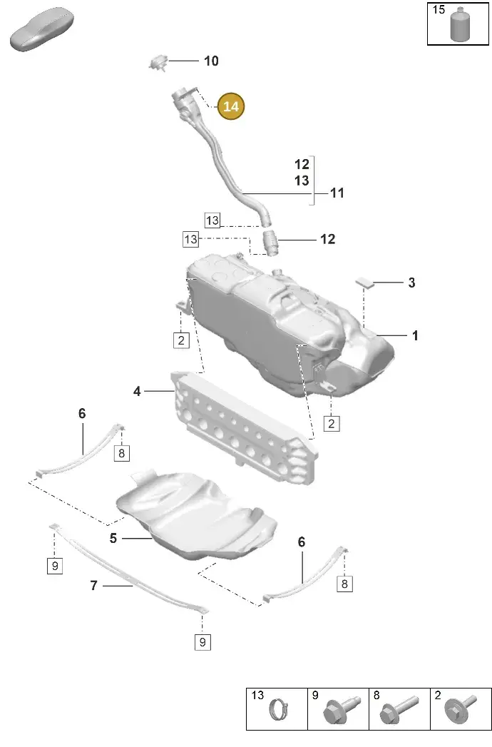 N91096702 — Porsche GT3 RS (2021-) diagram p53201000, position 14