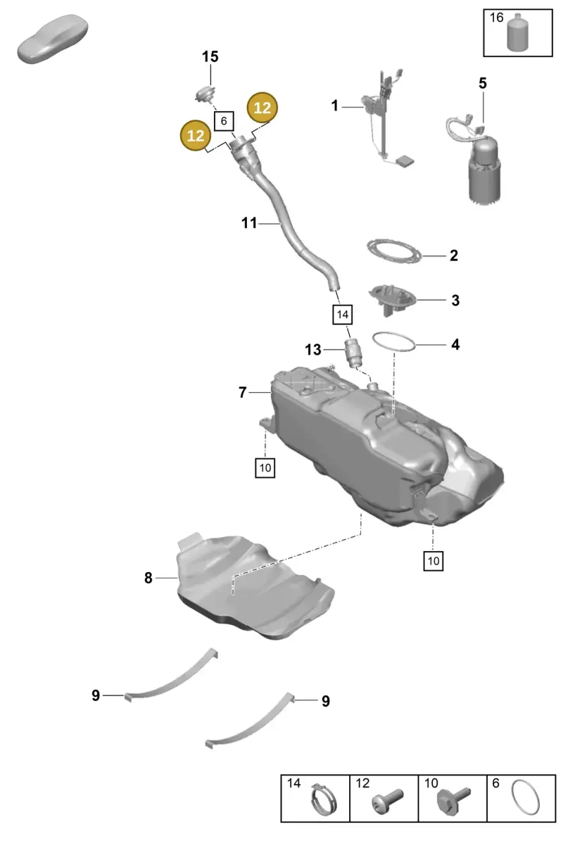 N91096702 — Porsche Boxster Spyder (2019-) diagram p55201000, position 12