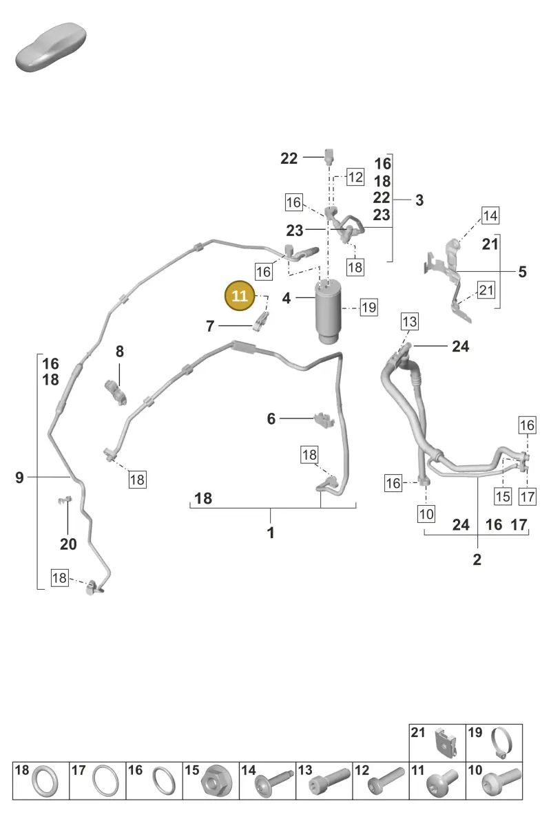N91096702 — Porsche 992 Carrera Coupe (2024-) diagram p53814700, position 11