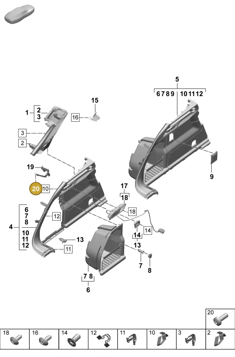N91096801 — Porsche Macan 4 (2024-) diagram p61807500, position 20